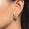 Luxury Floral Pearl Stud Earrings