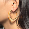 Marbled Resin Hoop Earrings.