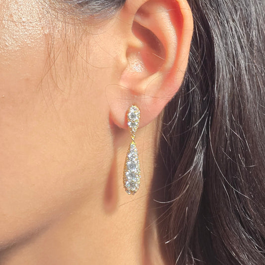 Sparkling Teardrop Crystal Drop Earrings ✨
