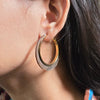 Tortoise Acetate Hoop Earring.