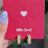 Sparkling Crystal Hoop Earrings.
