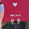 Modern Crystal Accent Hoop Earrings.