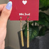 Gold-Tone CZ Tassel Drop Earrings.