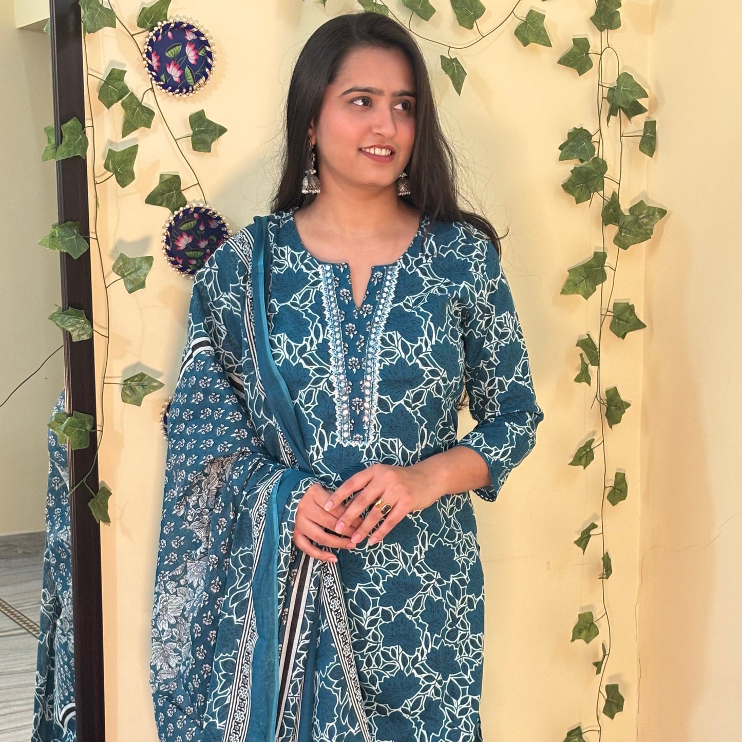 Pure Cotton Straight cut kurta set