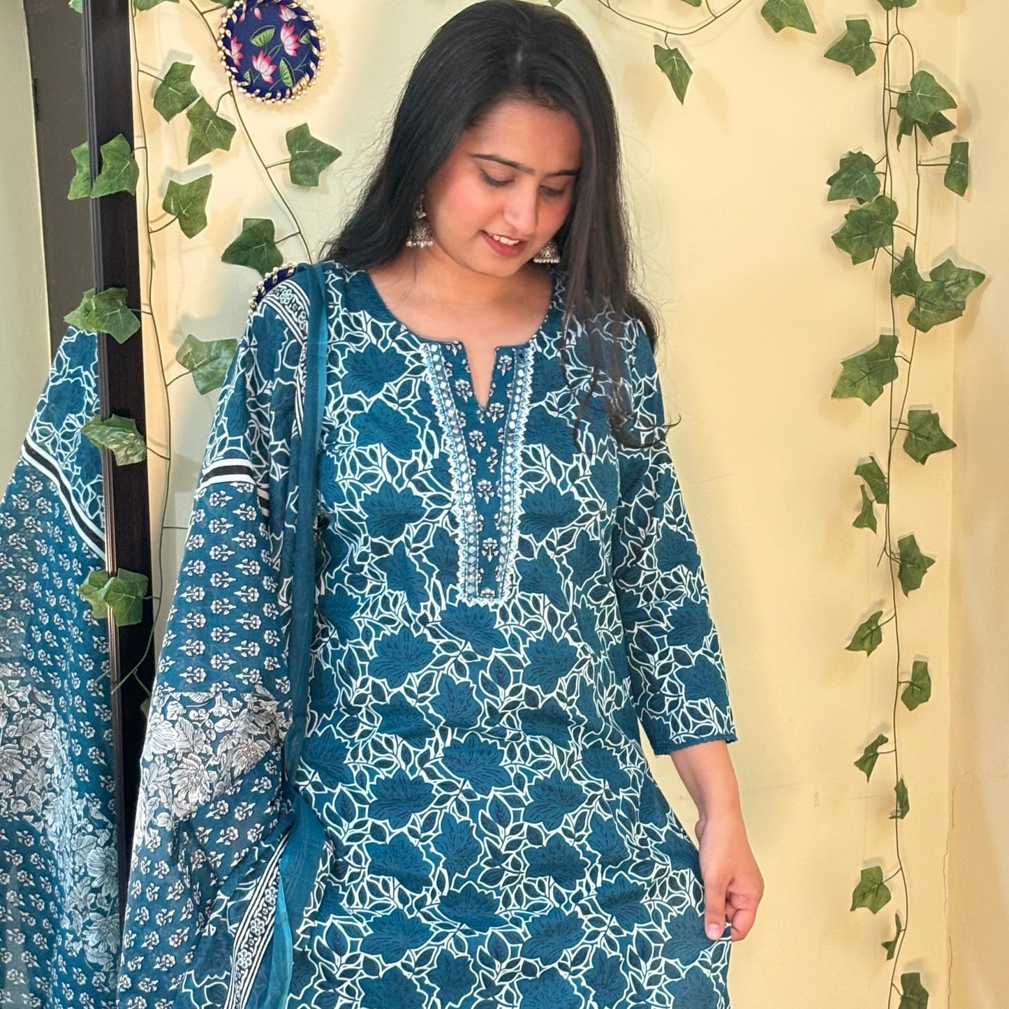 Pure Cotton Straight cut kurta set