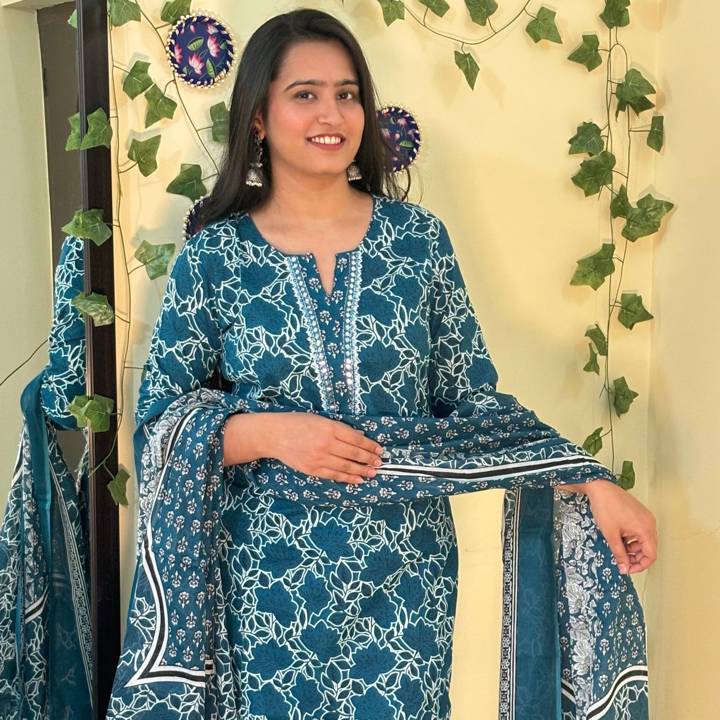 Pure Cotton Straight cut kurta set