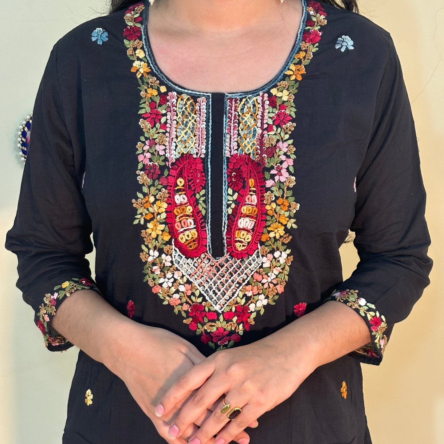 Mul-mul Cotton Embroidered Set