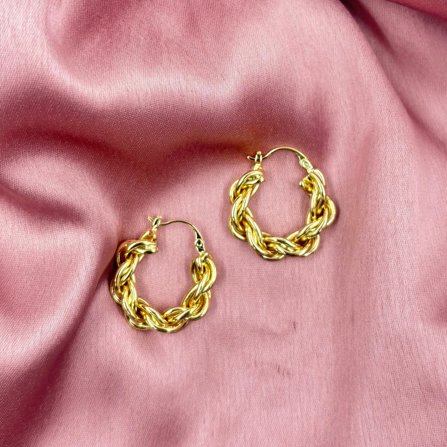 Twisted Rope Hoop Earrings