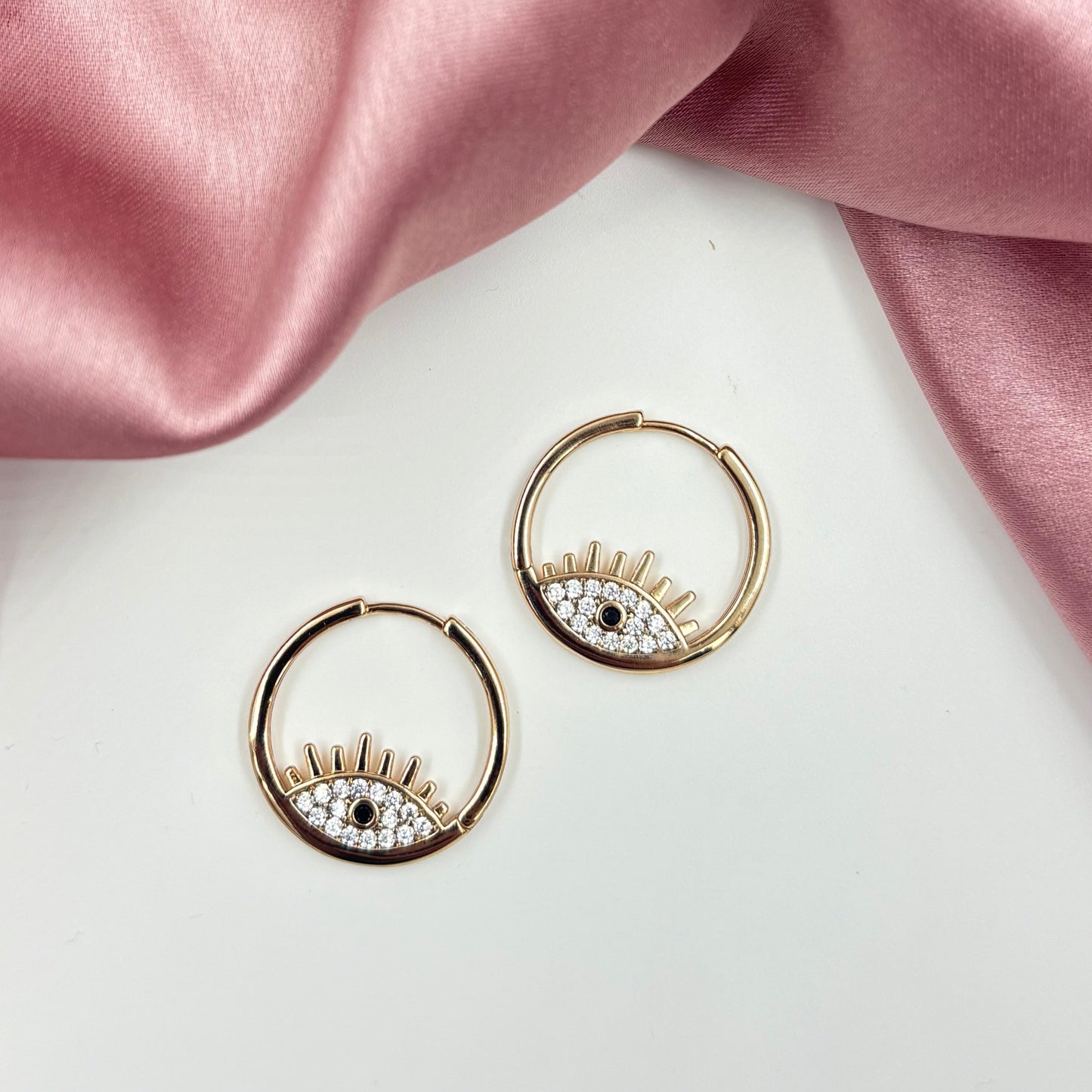 Evil Eye Hoop Earrings