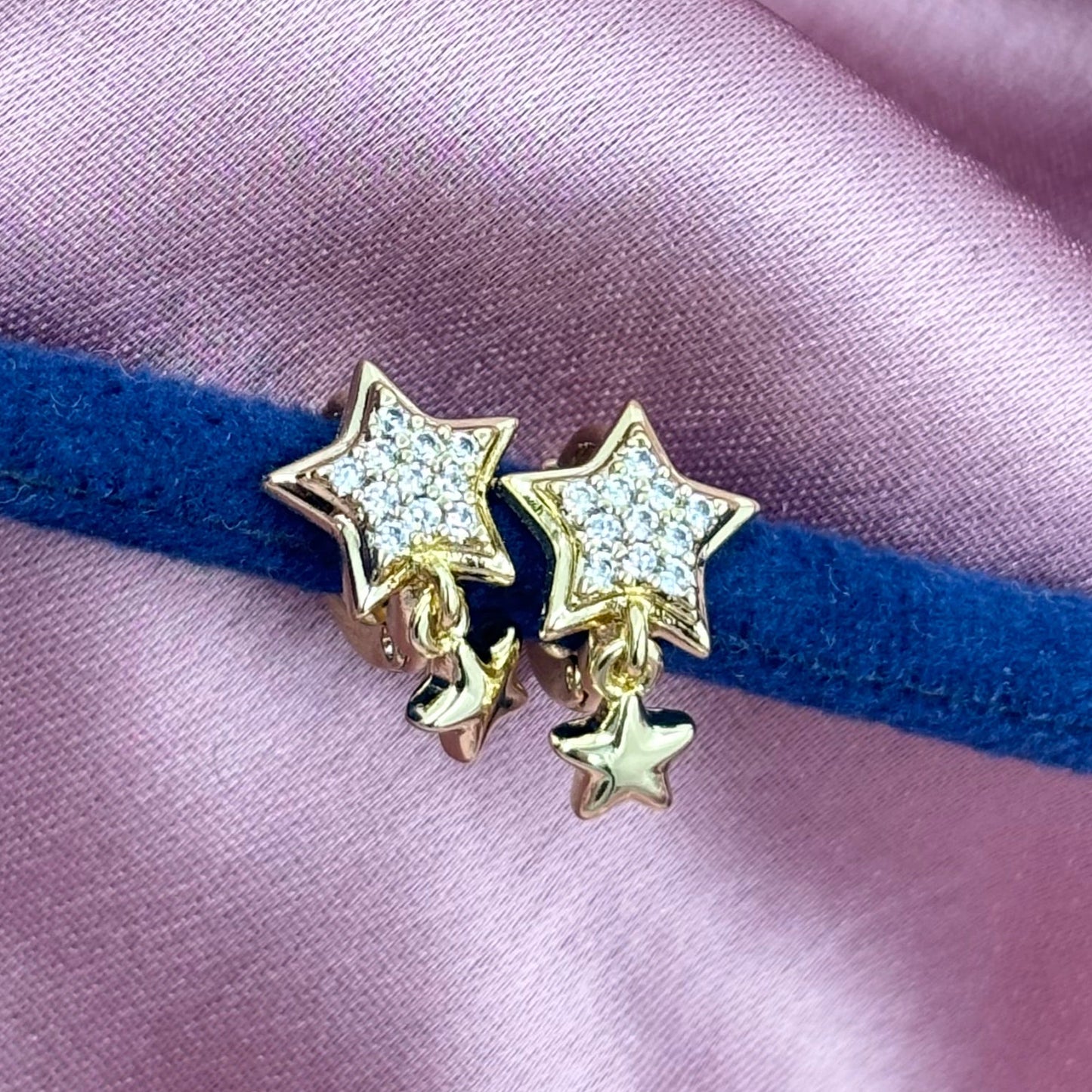 Celestial Star Charm Hoops