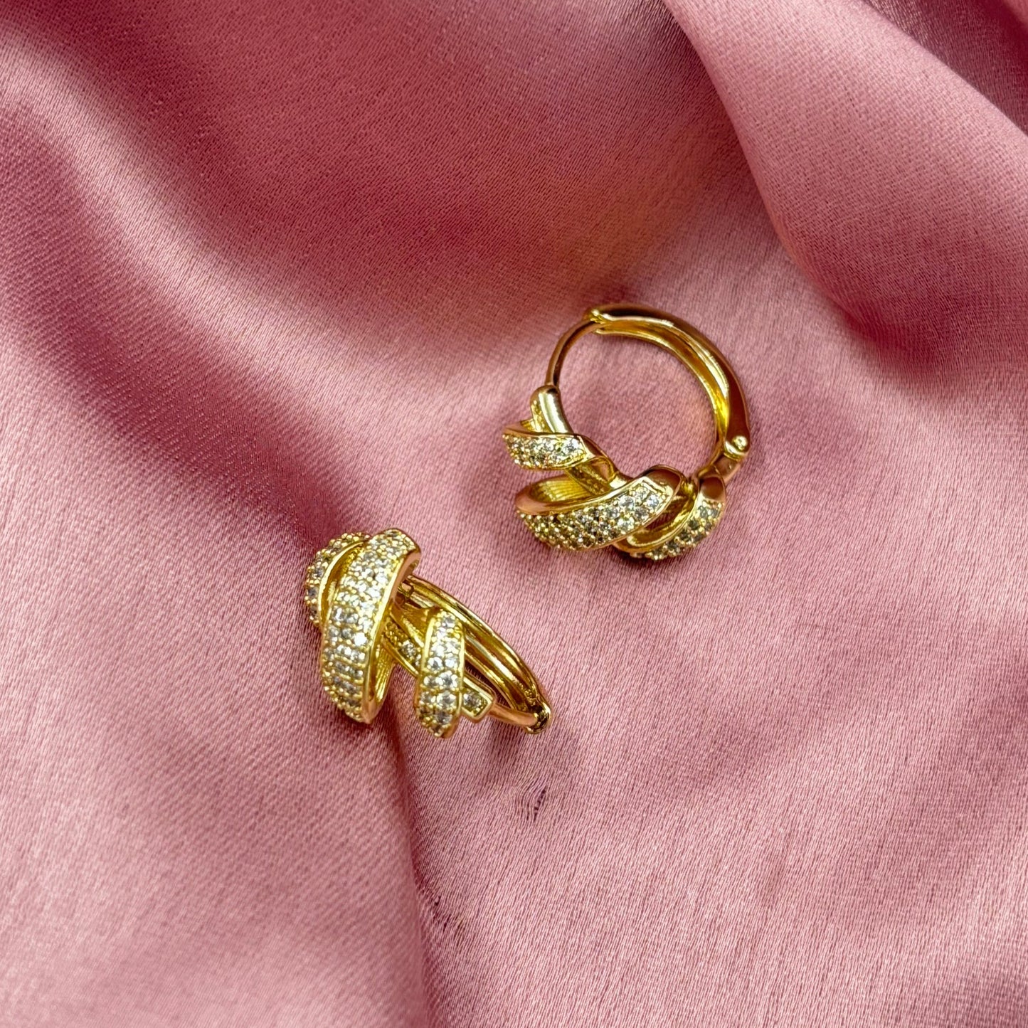 Golden Glow Hoop Earrings