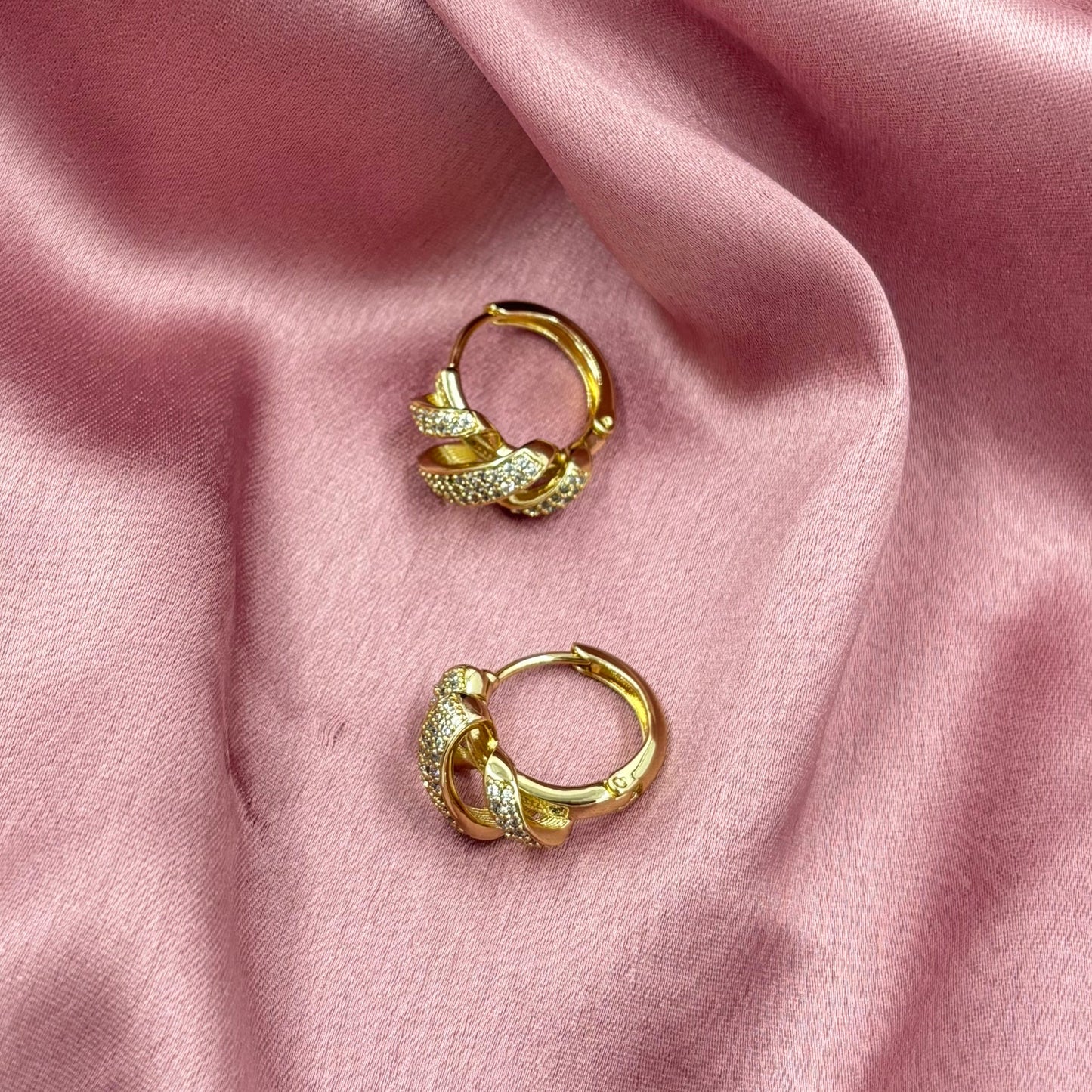 Golden Glow Hoop Earrings