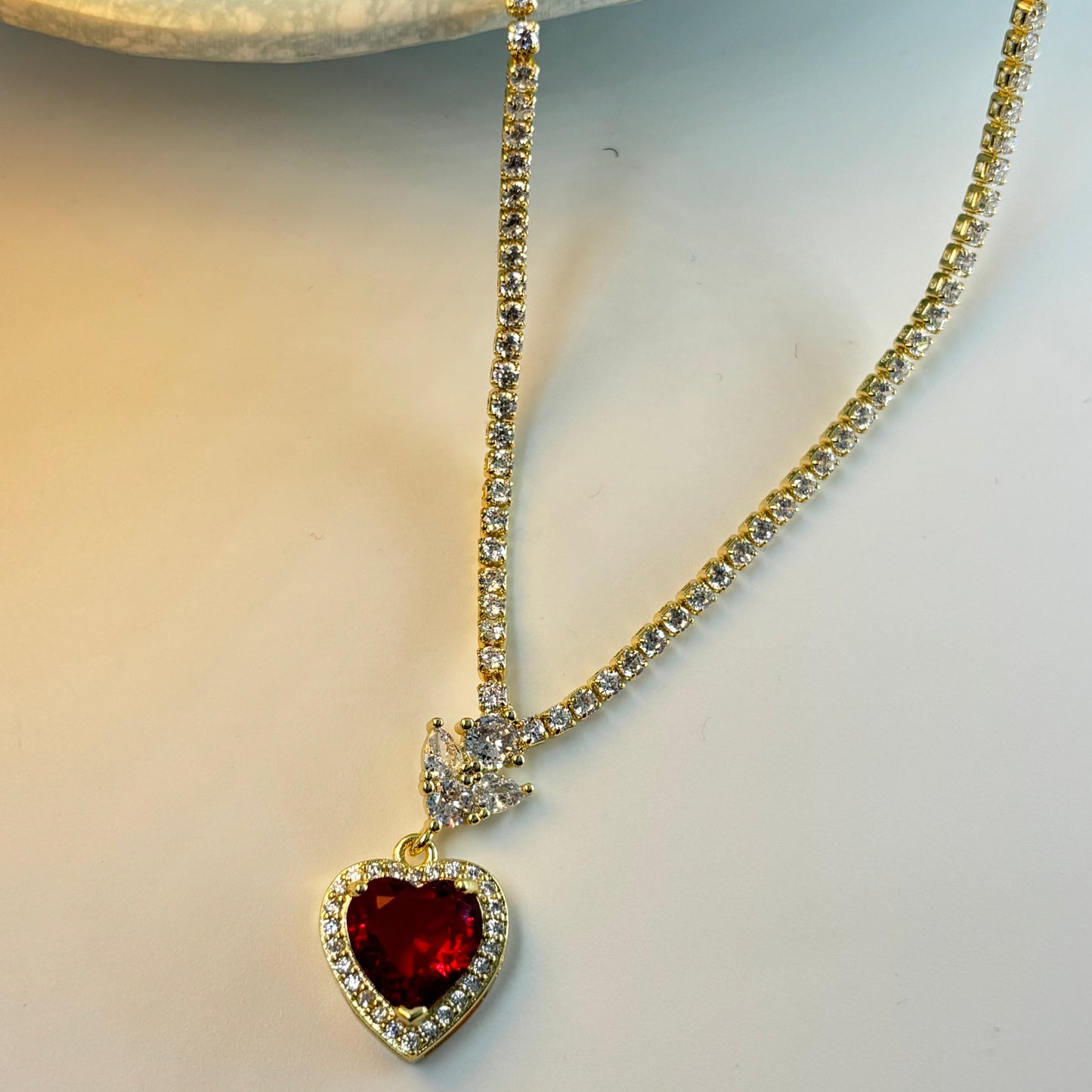 Red Heart Pendant Necklace