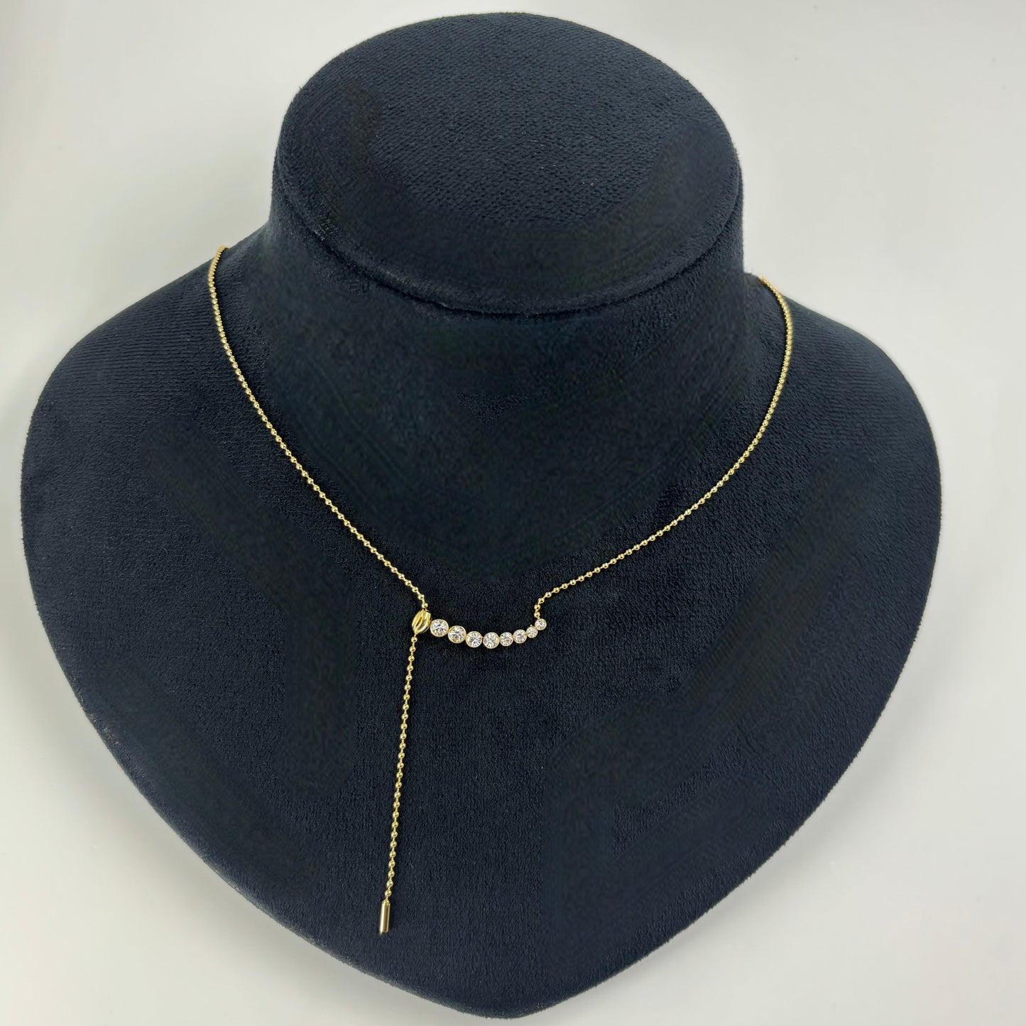 8 Stone Sleek Ball Chain