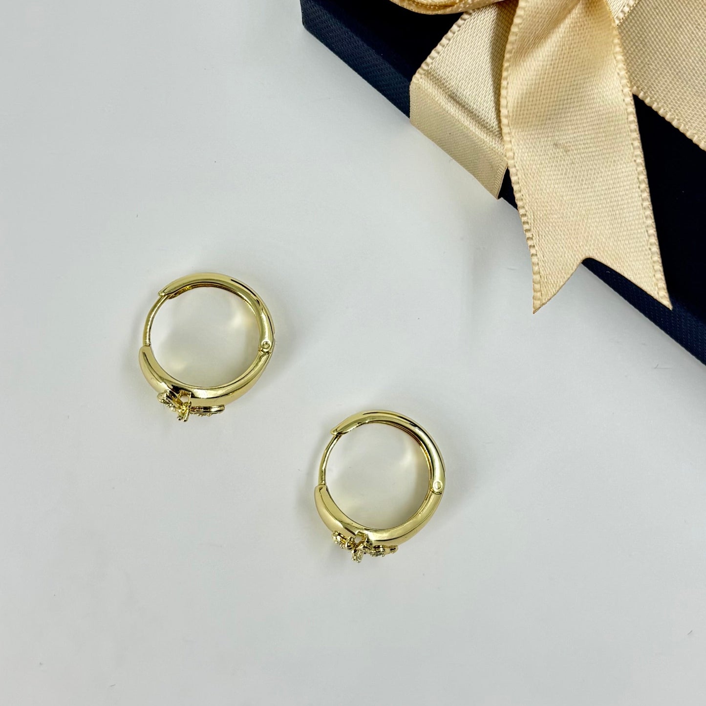 Butterfly Gold-Plated Huggie Earrings