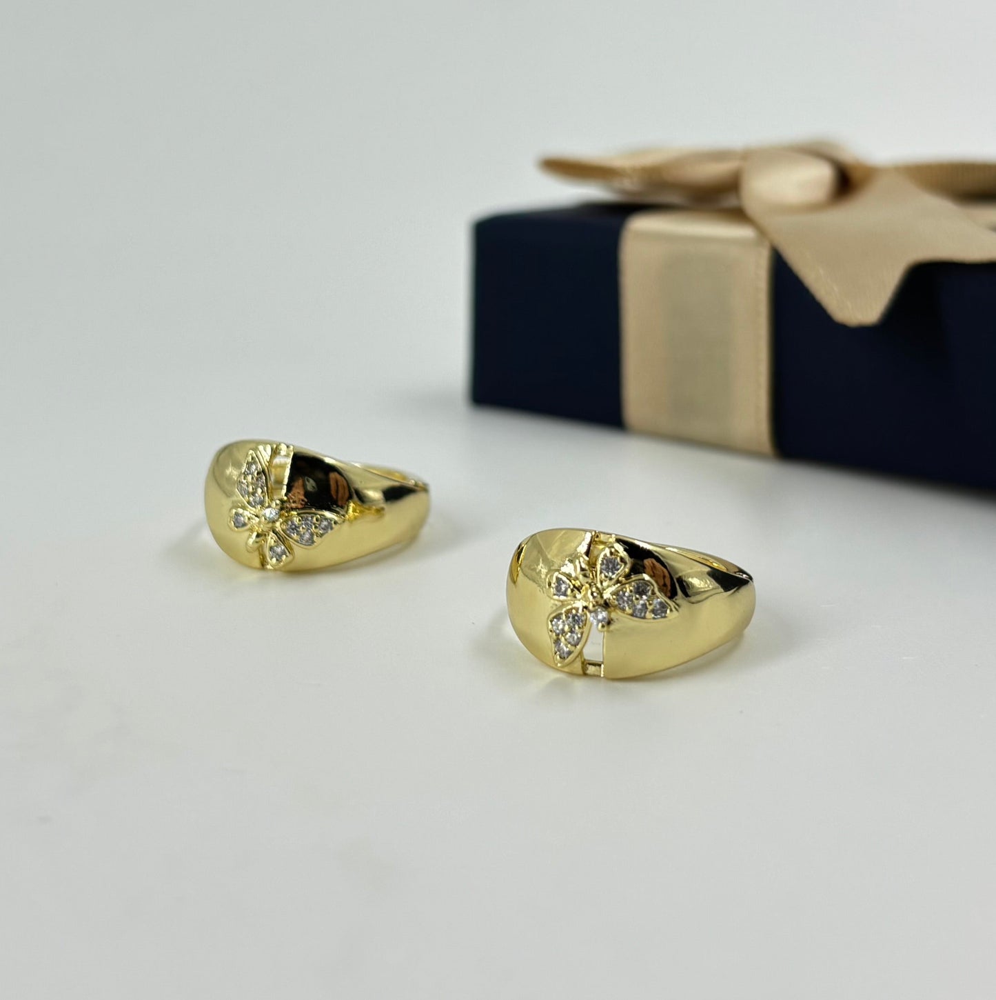 Butterfly Gold-Plated Huggie Earrings