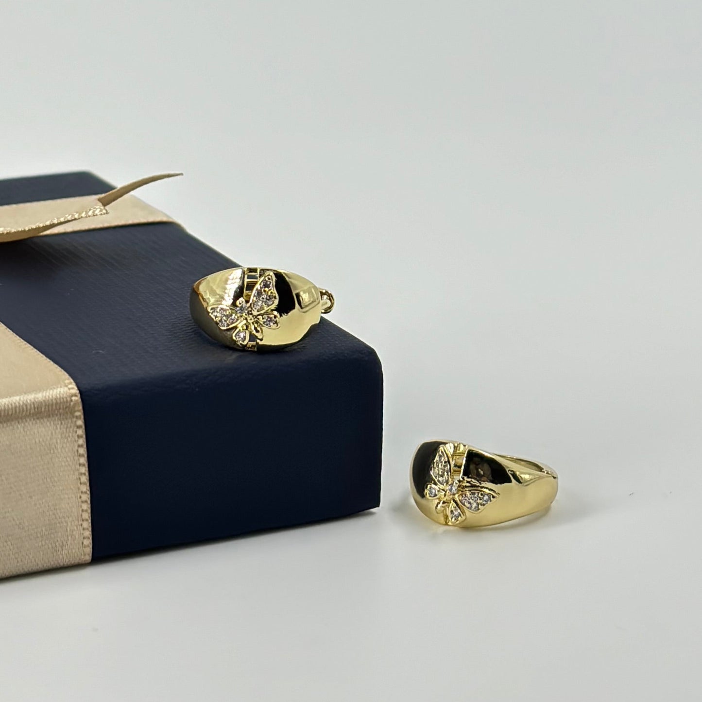 Butterfly Gold-Plated Huggie Earrings