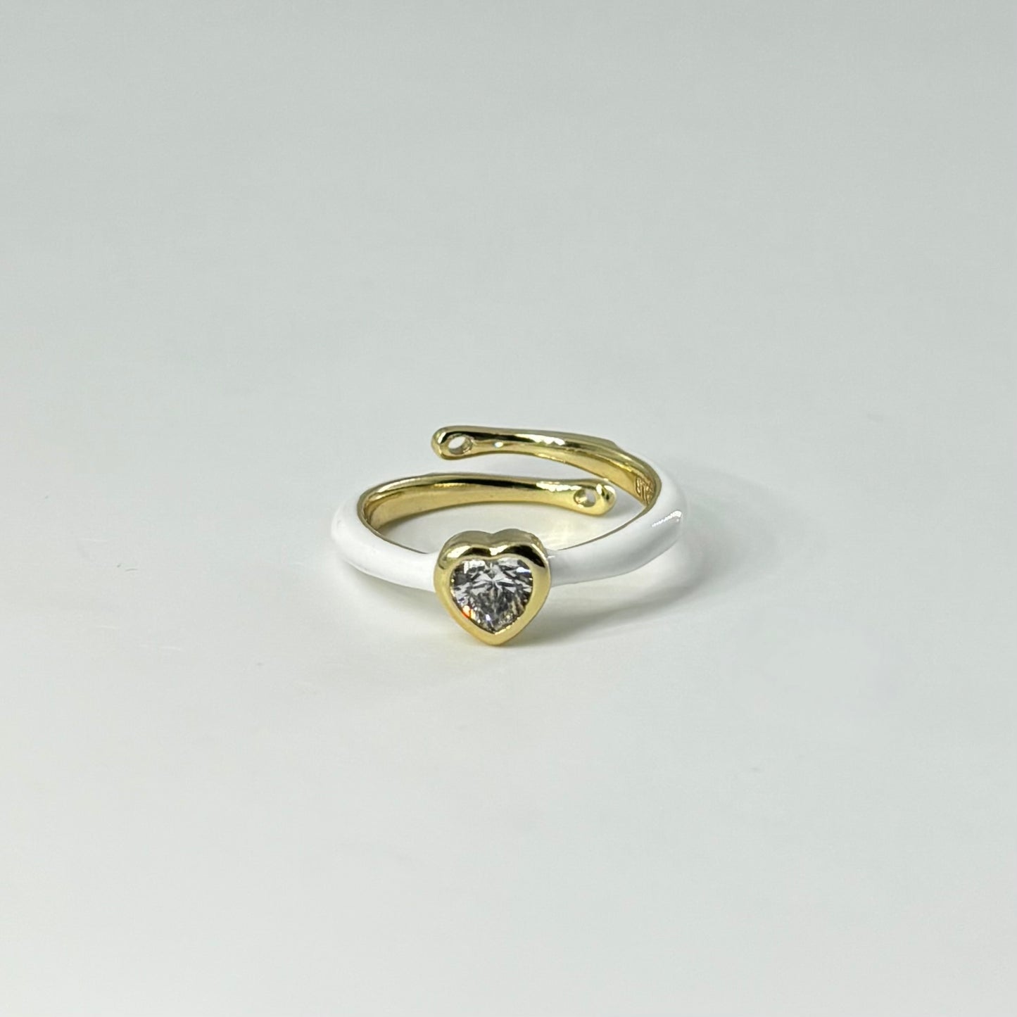 Heart Charm Adjustable Ring