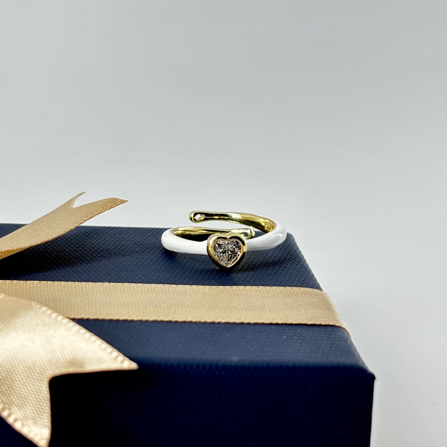 Heart Charm Adjustable Ring