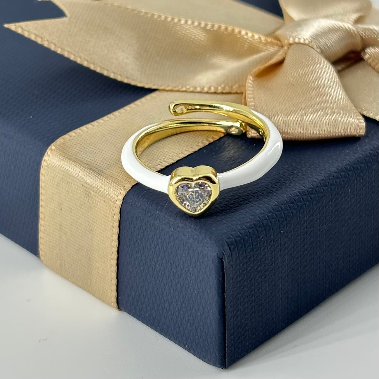 Heart Charm Adjustable Ring