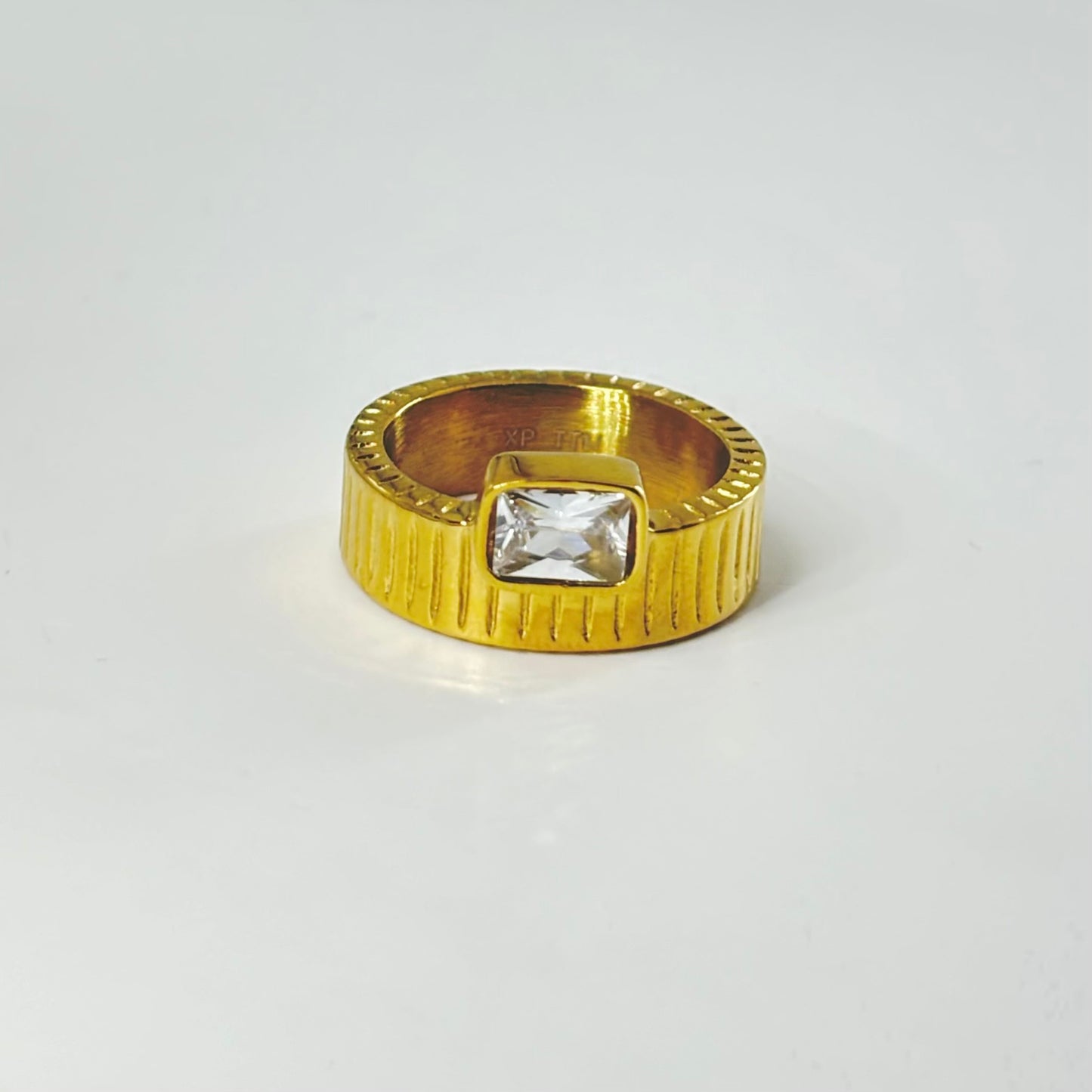 Textured Gold Band Ring