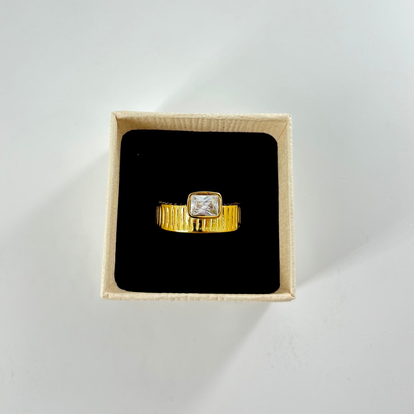Textured Gold Band Ring