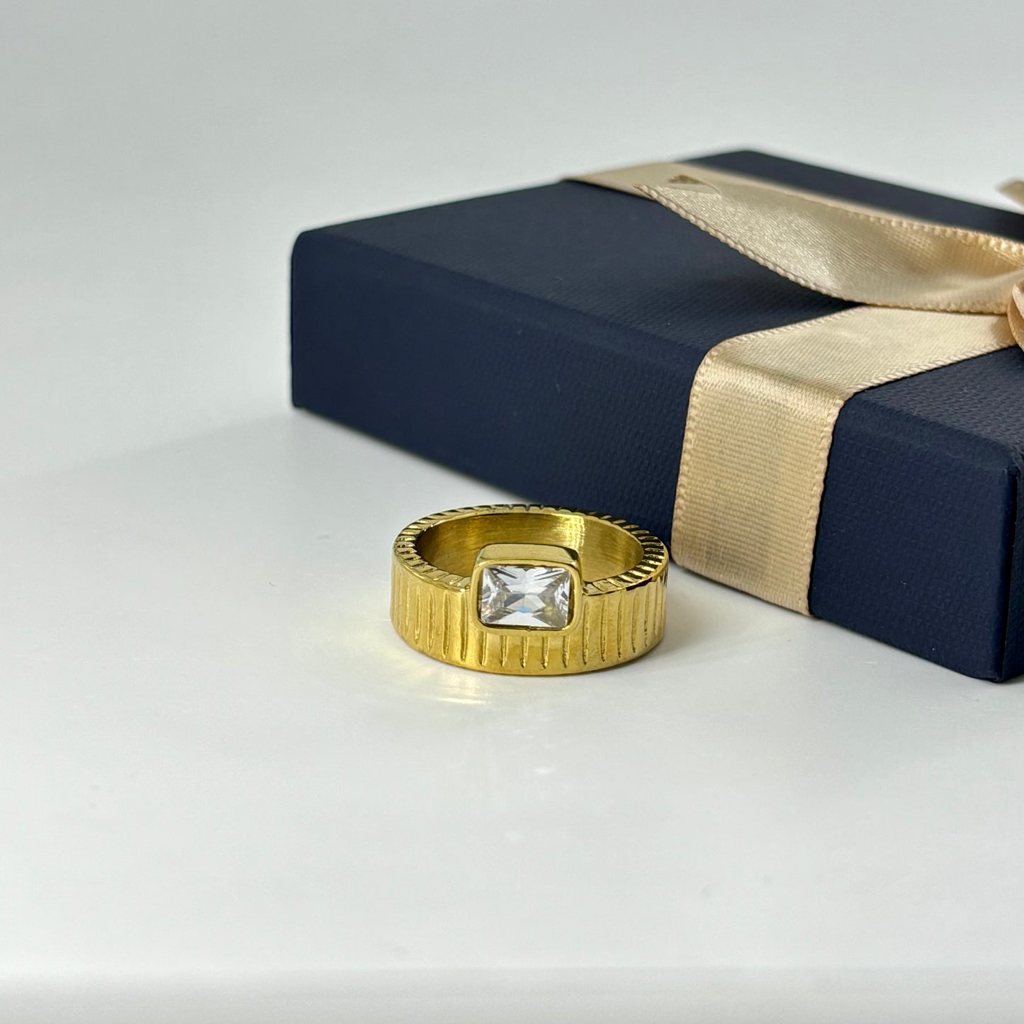 Textured Gold Band Ring