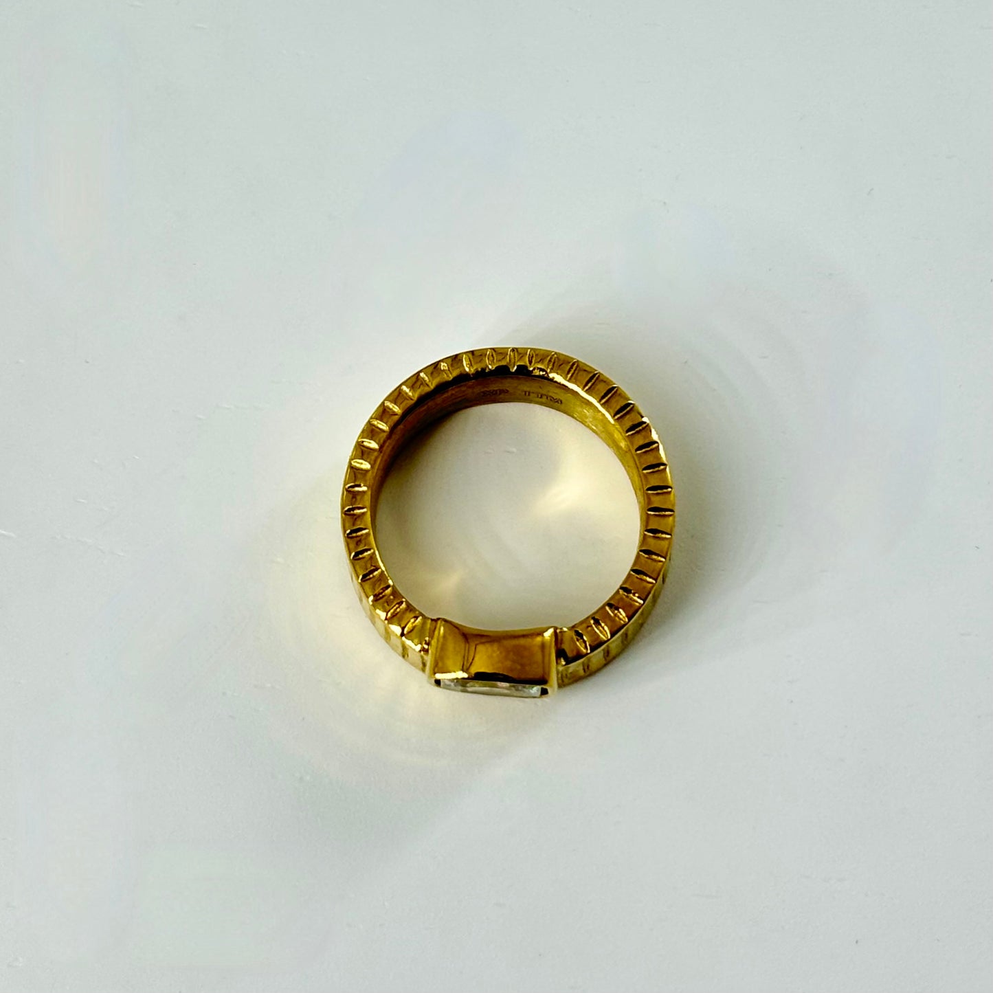 Textured Gold Band Ring