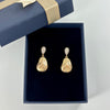 Textured Gold Drop Earrings