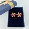 Enamel Painted Flower Earring