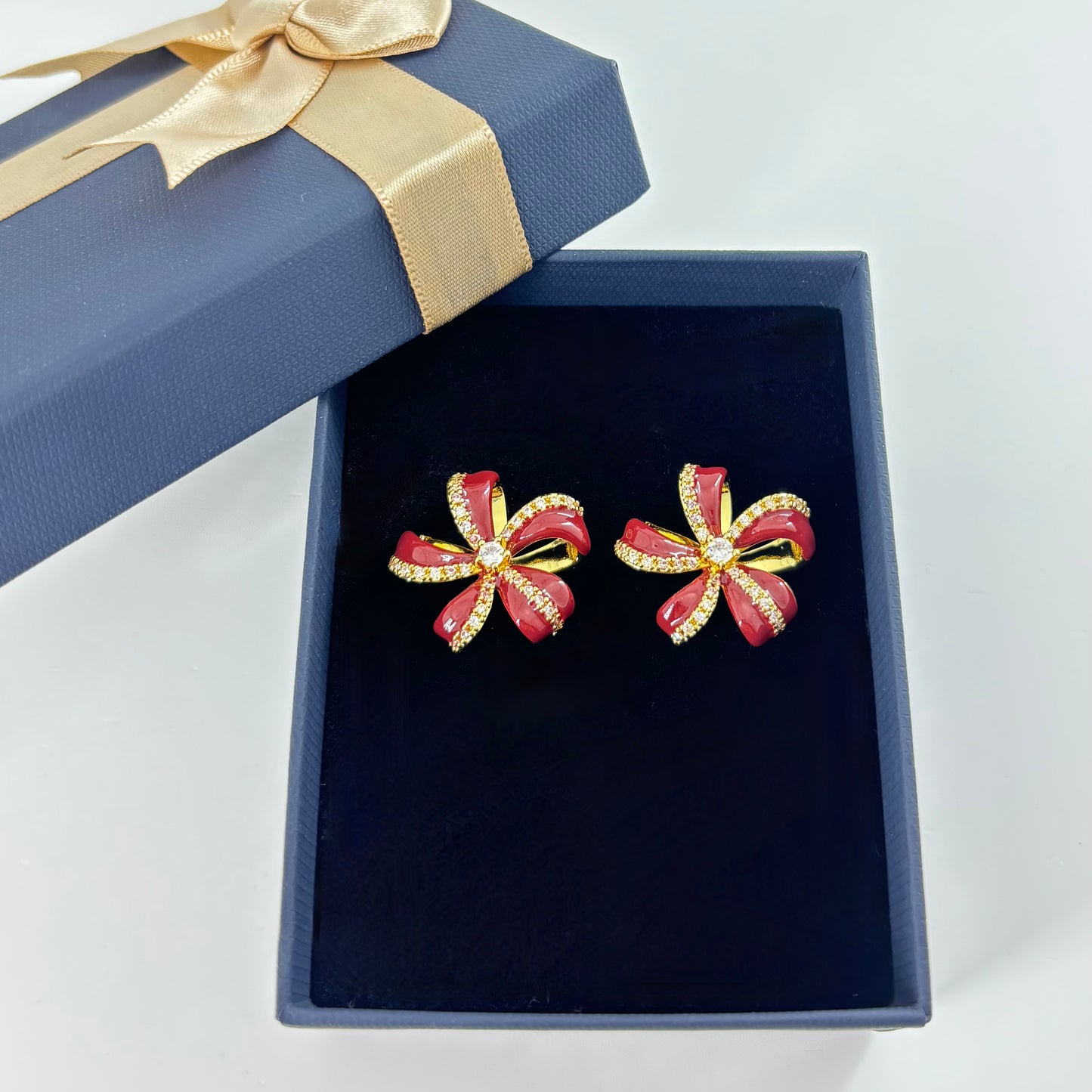 Enamel Painted Flower Earring