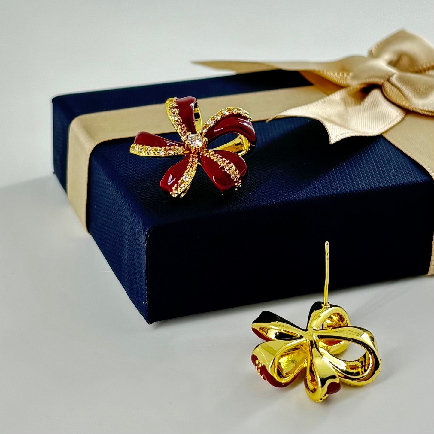 Enamel Painted Flower Earring