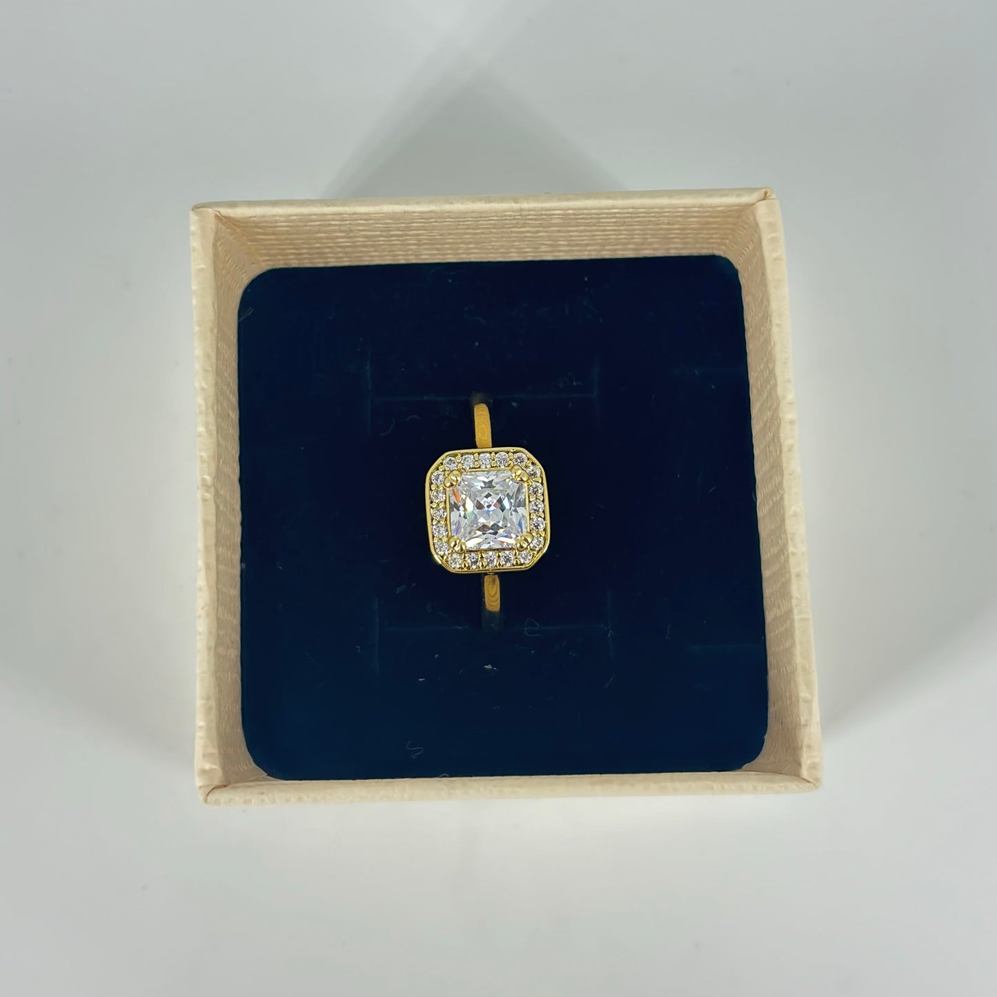Solitaire & Chain-Link Ring Combo Set