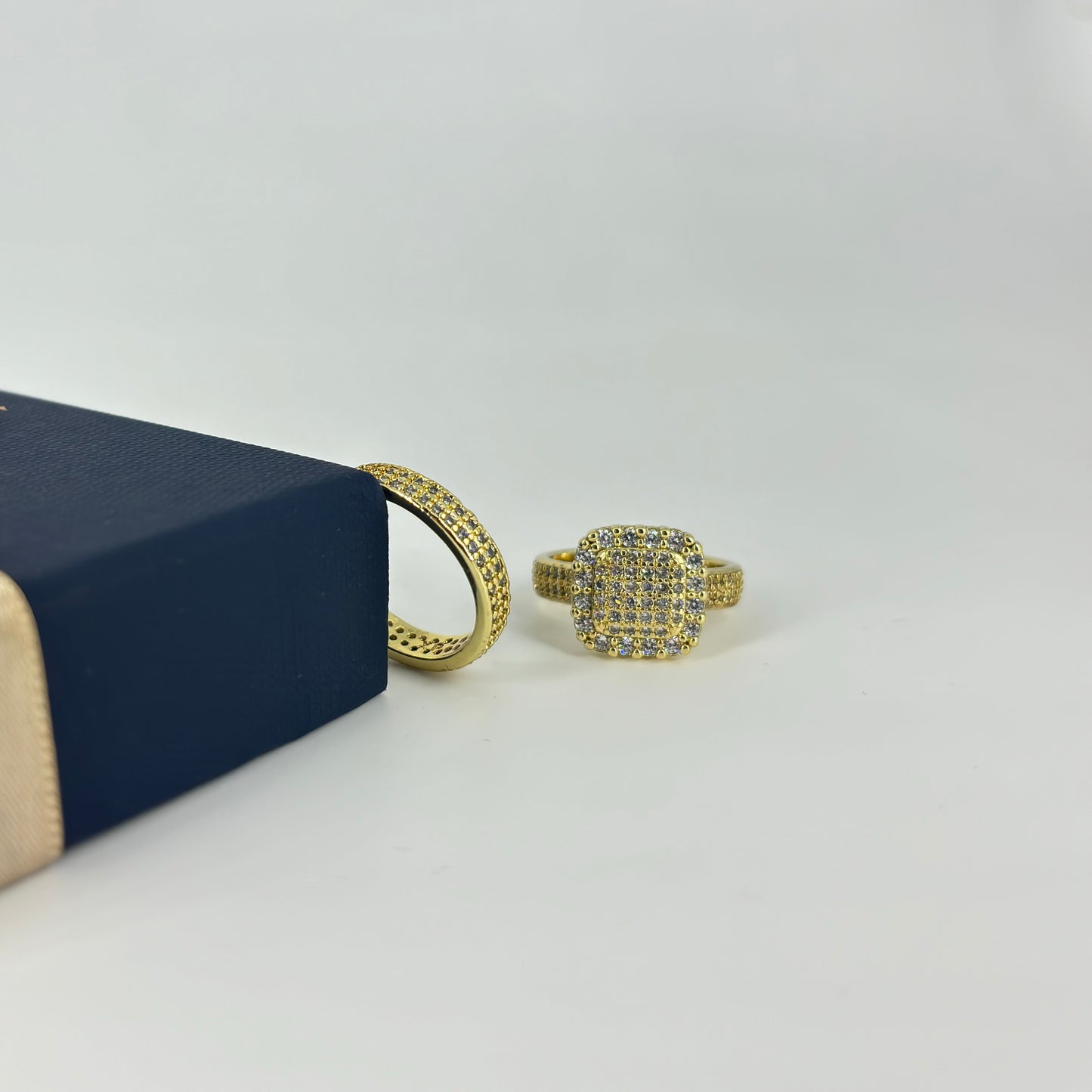 Classic Gold-Plated CZ Ring combo Set