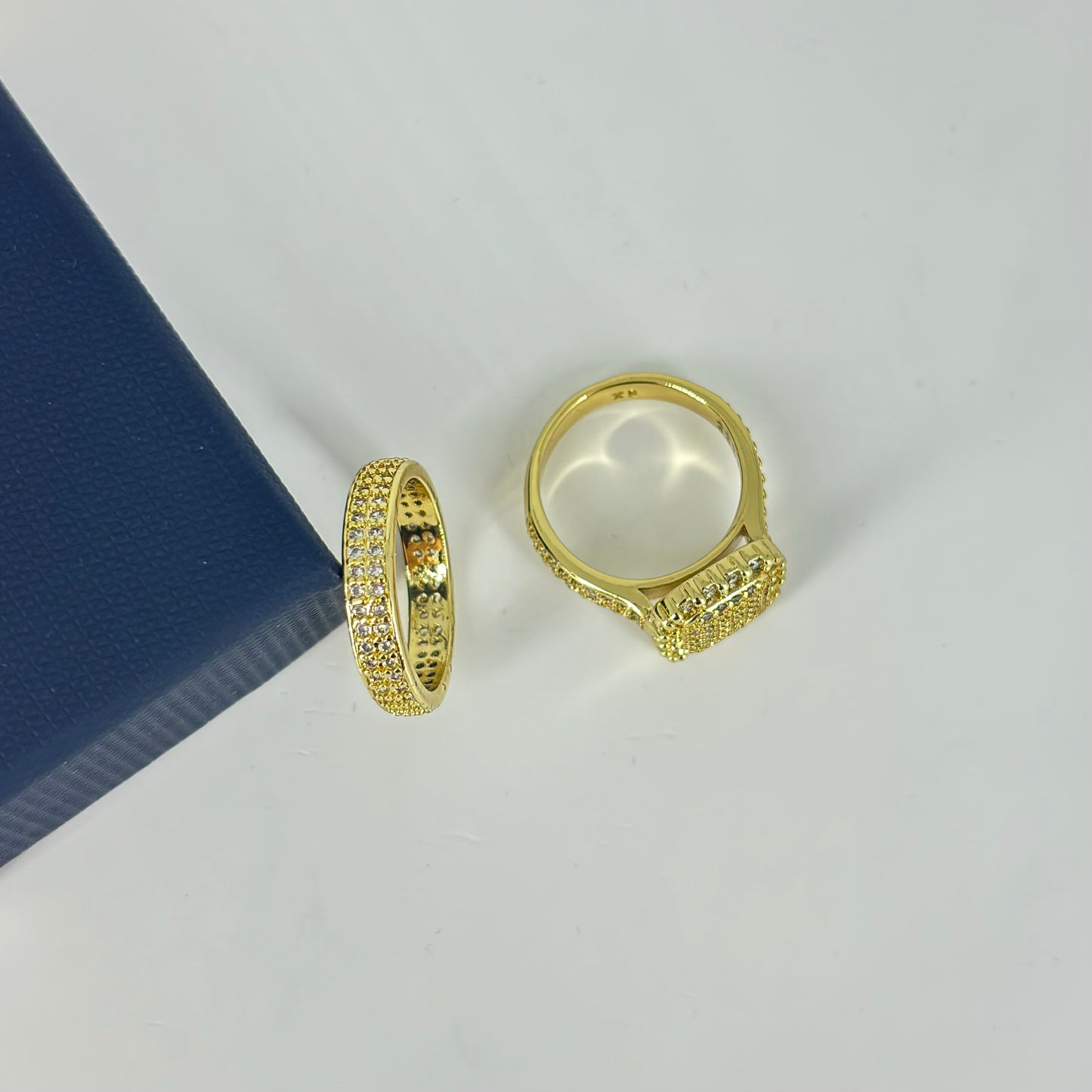 Classic Gold-Plated CZ Ring combo Set