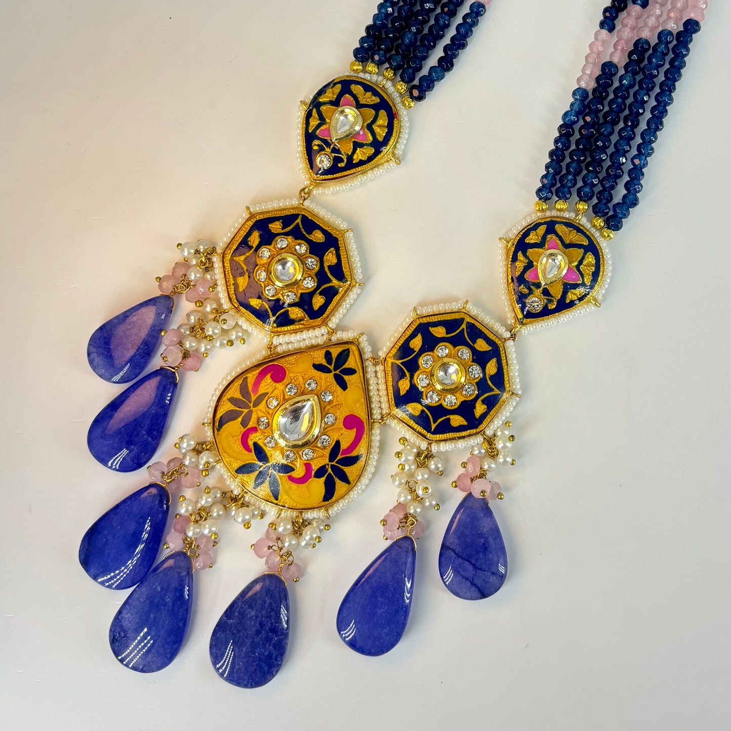 Royal Meenakari & Beaded Kundan Necklace