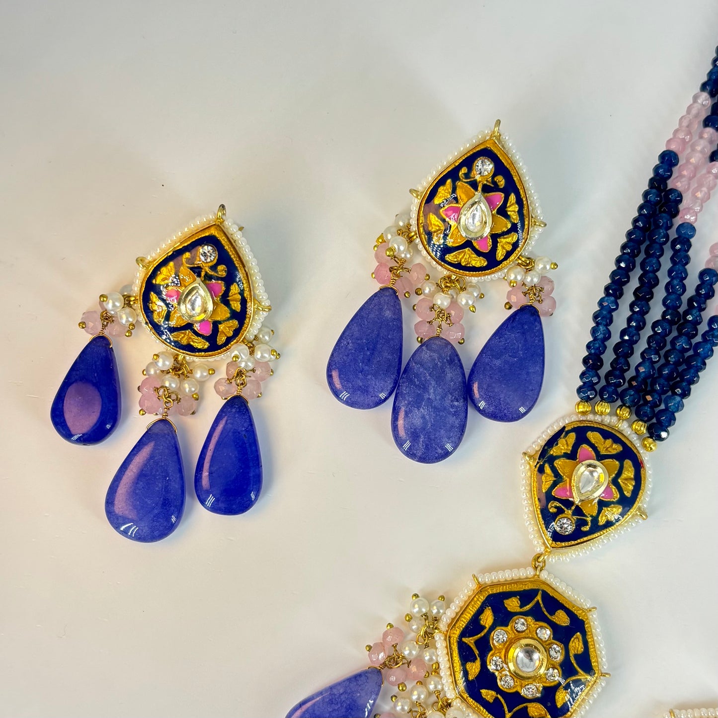 Royal Meenakari & Beaded Kundan Necklace