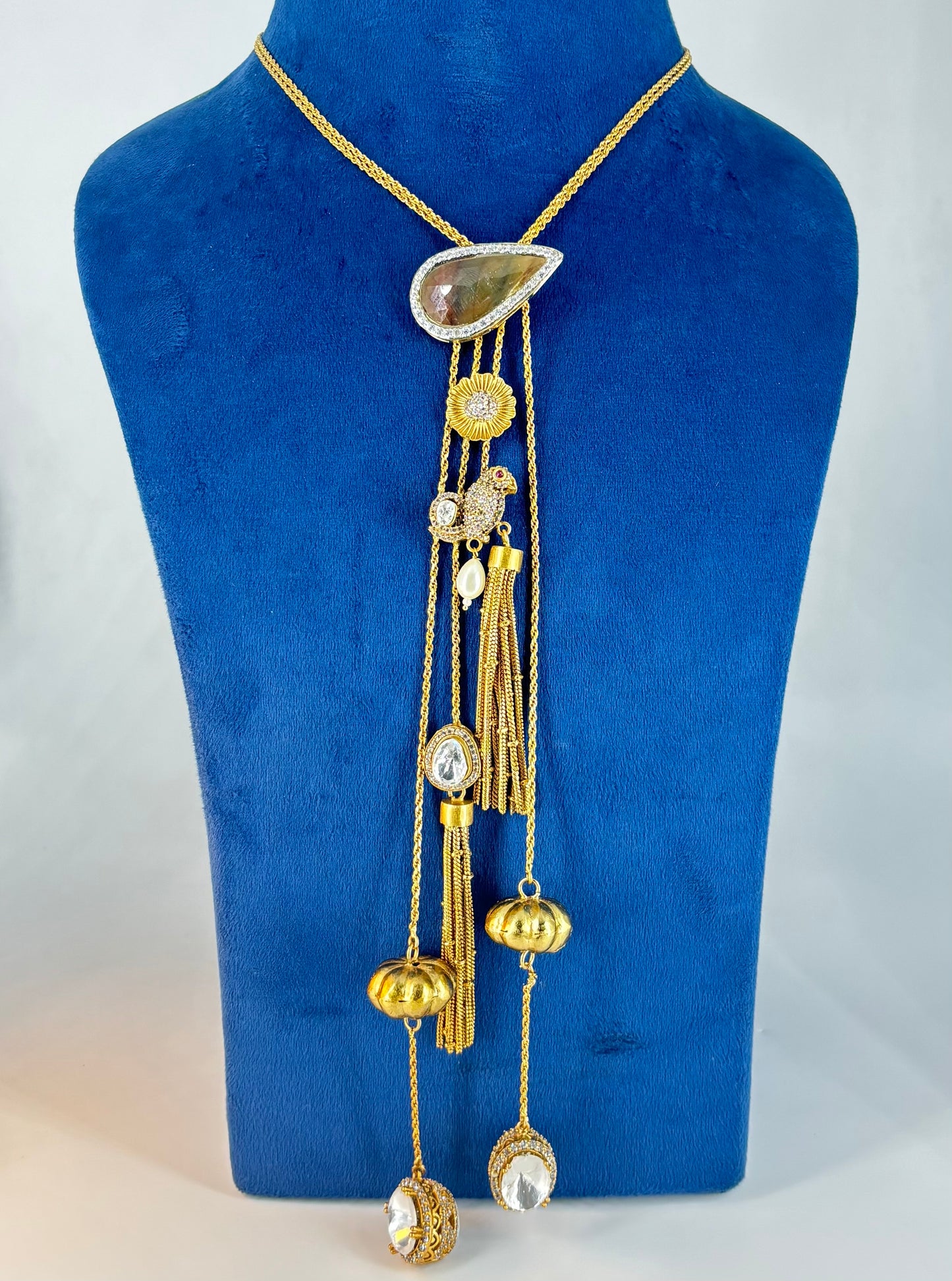 Contemporary Gold-Plated Statement Necklace