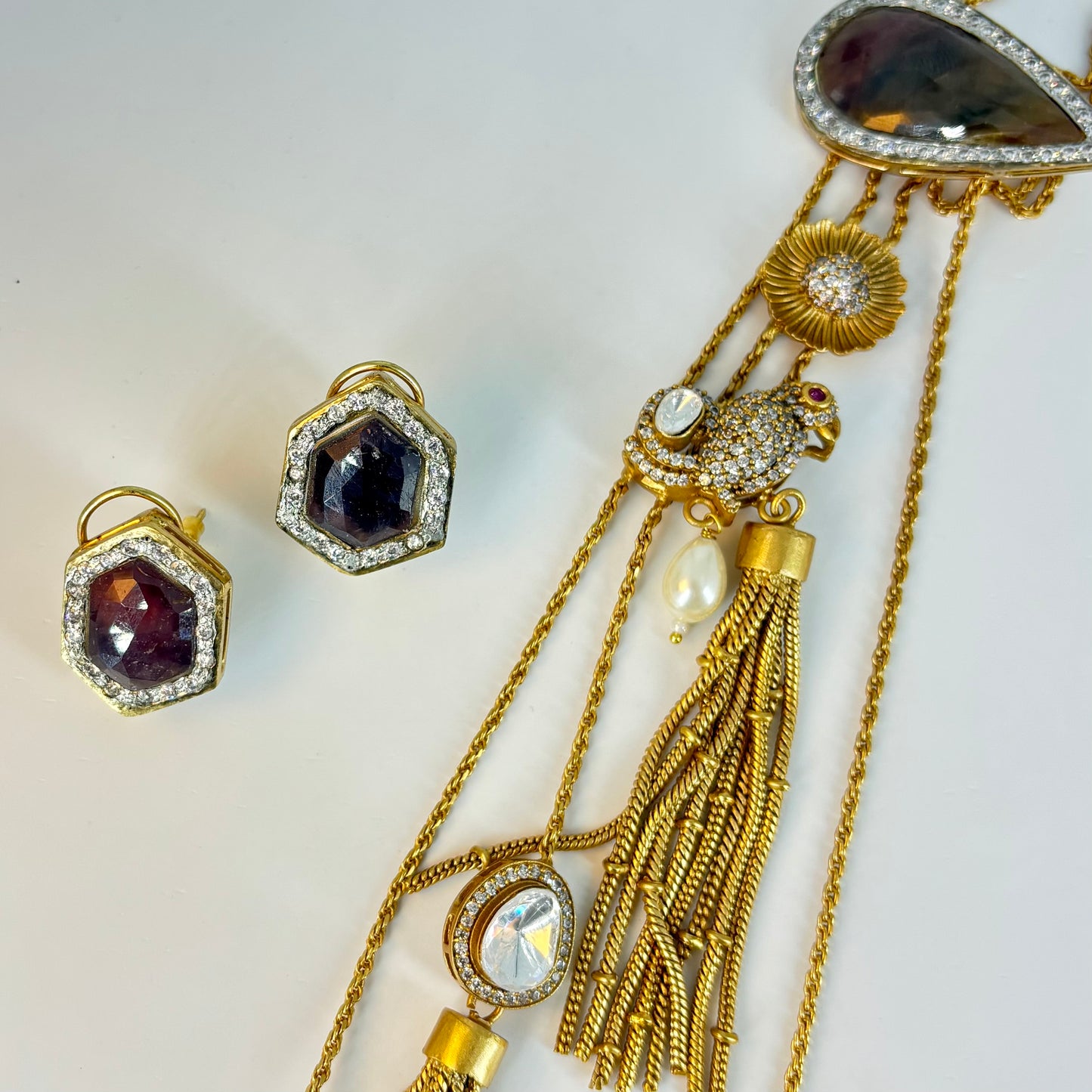Contemporary Gold-Plated Statement Necklace