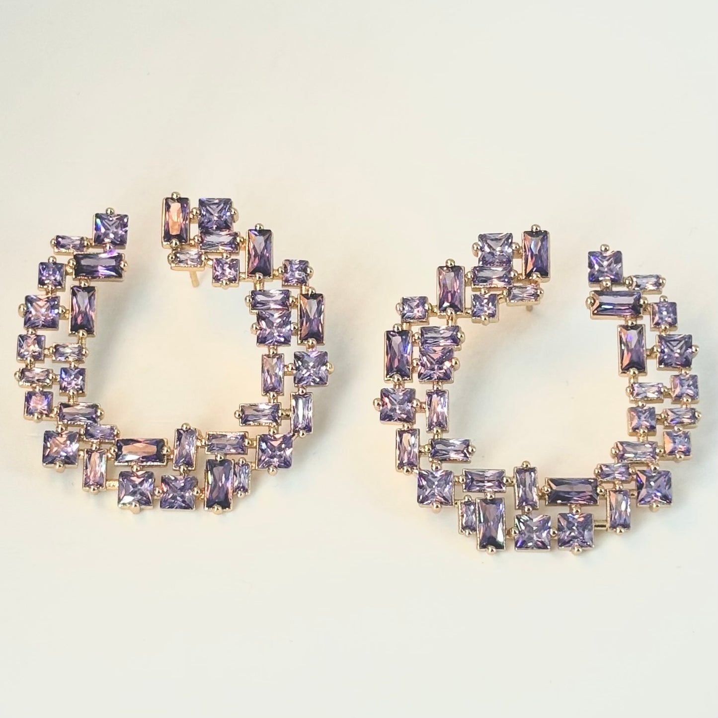 Lavender Luxe Anti-Tarnish Hoop Earrings