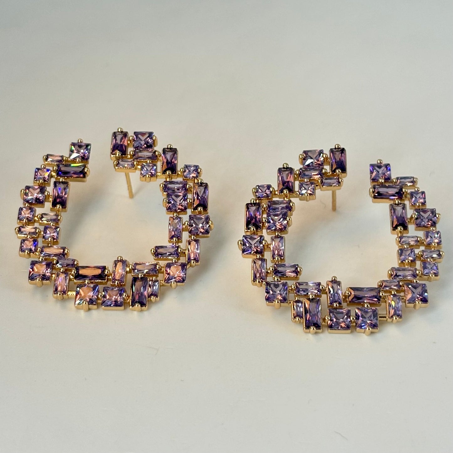 Lavender Luxe Anti-Tarnish Hoop Earrings