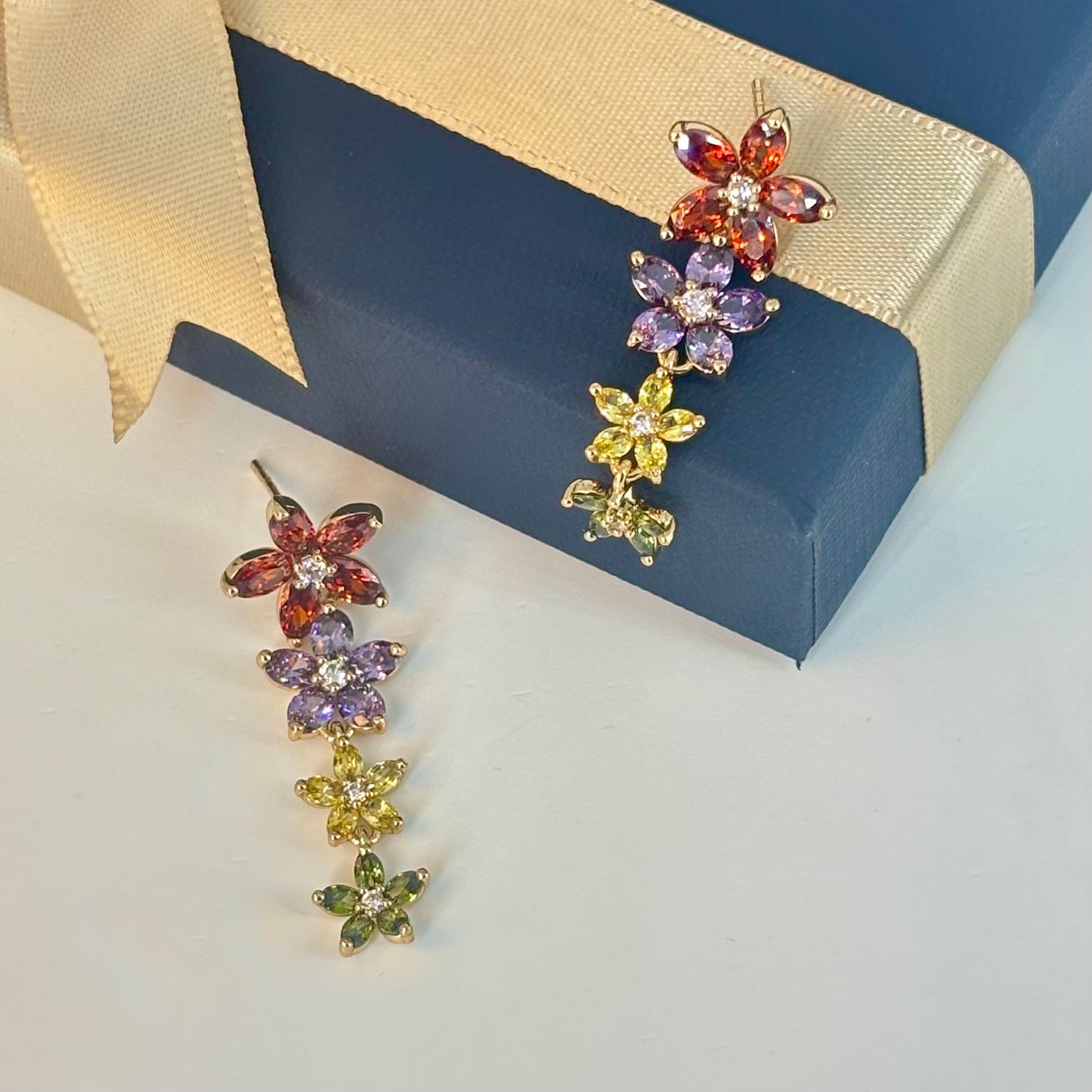 Multi-Color Floral Earrings
