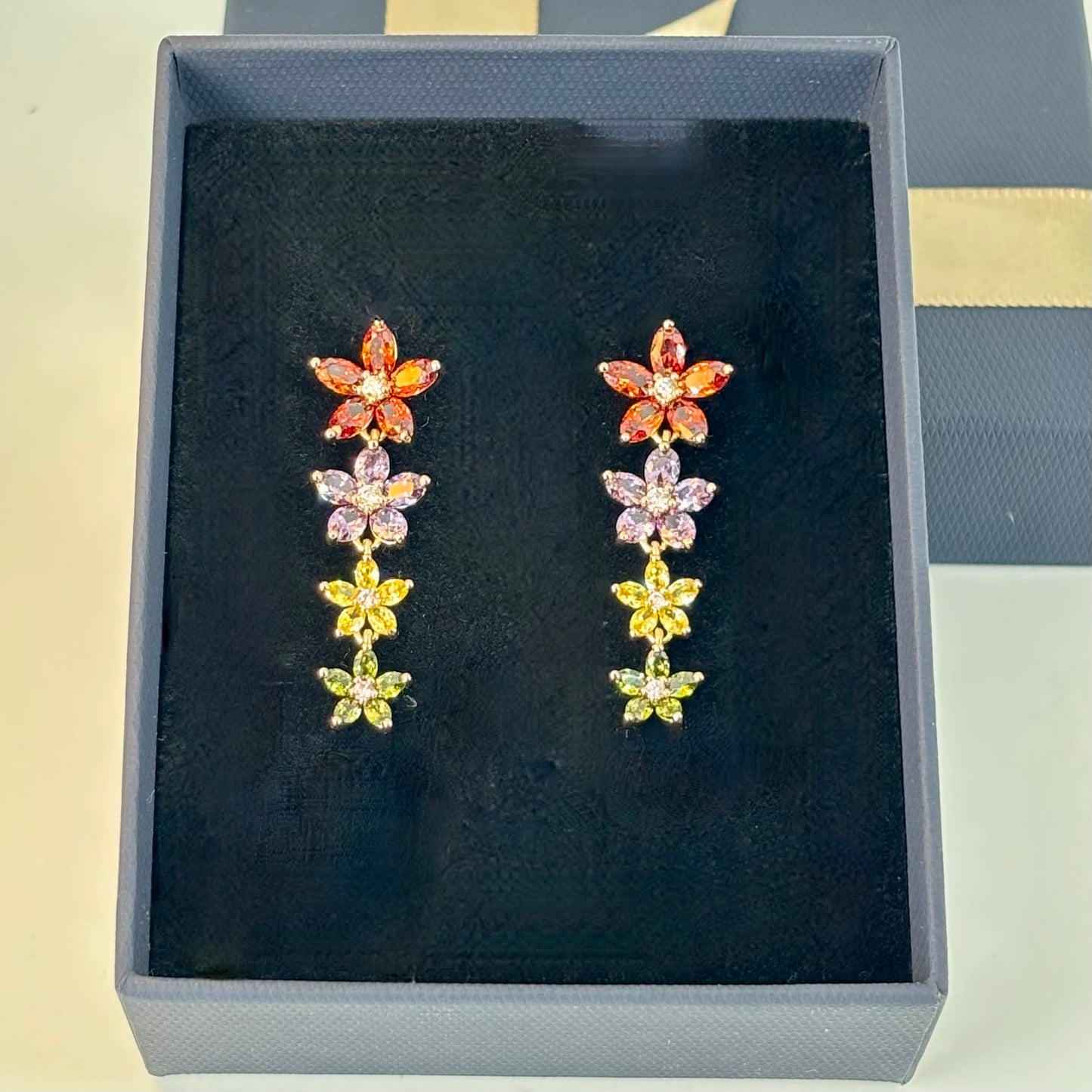 Multi-Color Floral Earrings
