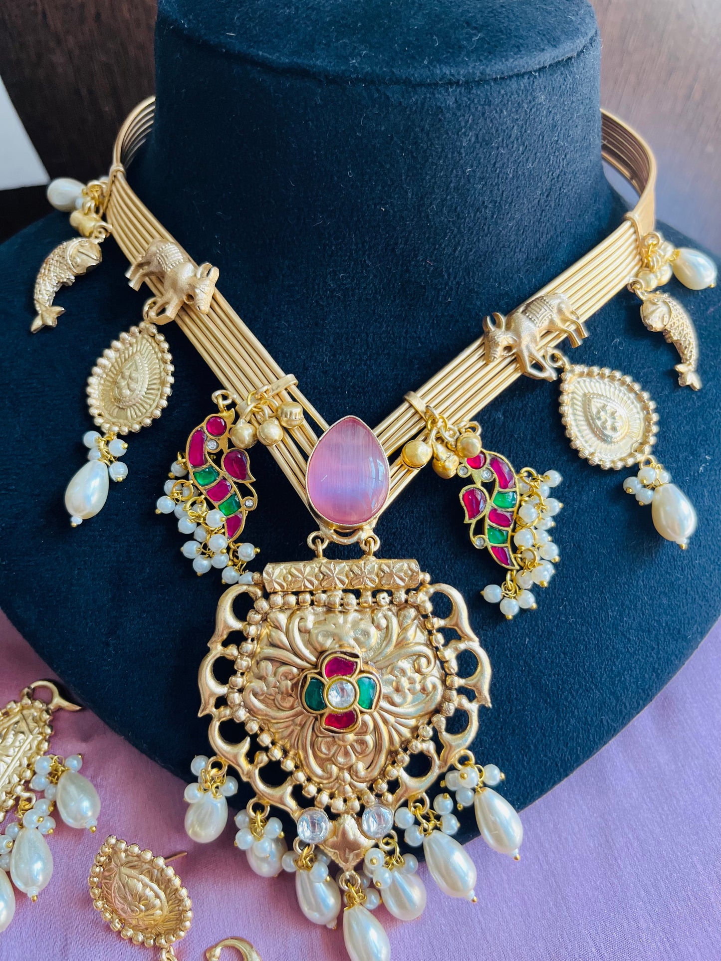 Pachi kundan Handmade hasuli