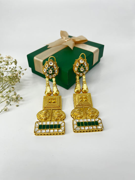 Polki statement earring