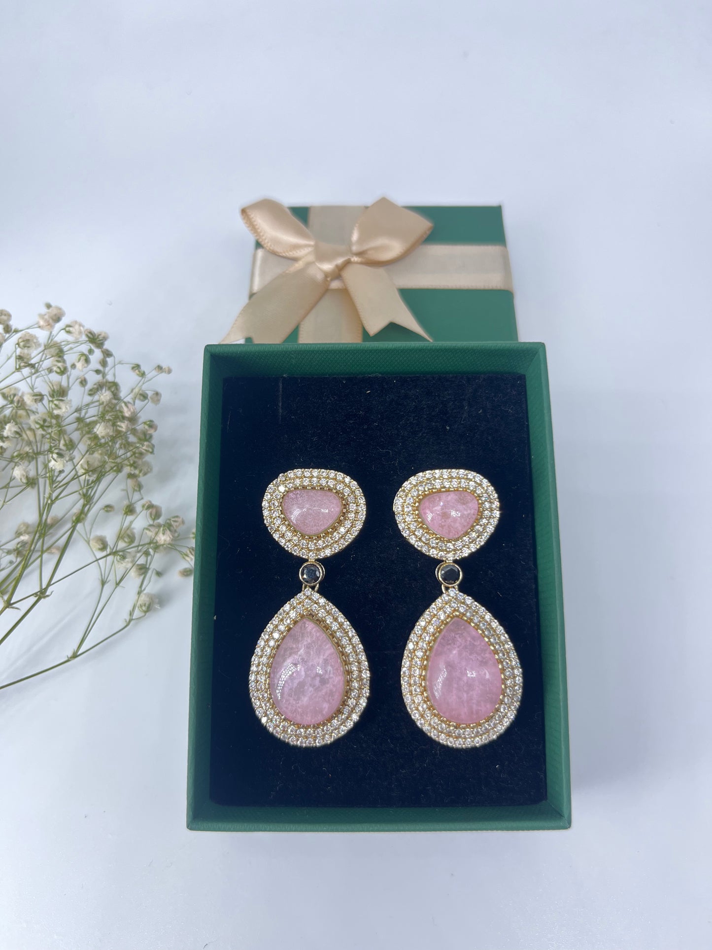 Doublet stone earring
