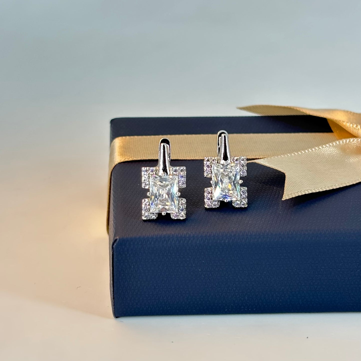 Regal Amethyst Silver Drop Earrings