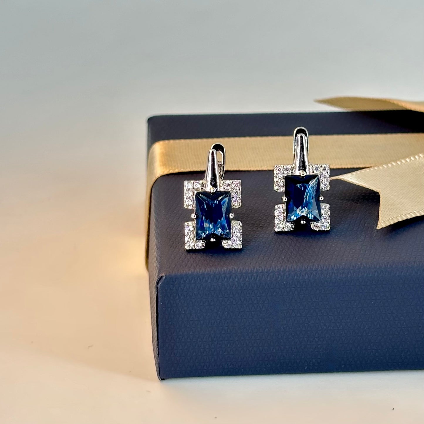 Regal Amethyst Silver Drop Earrings