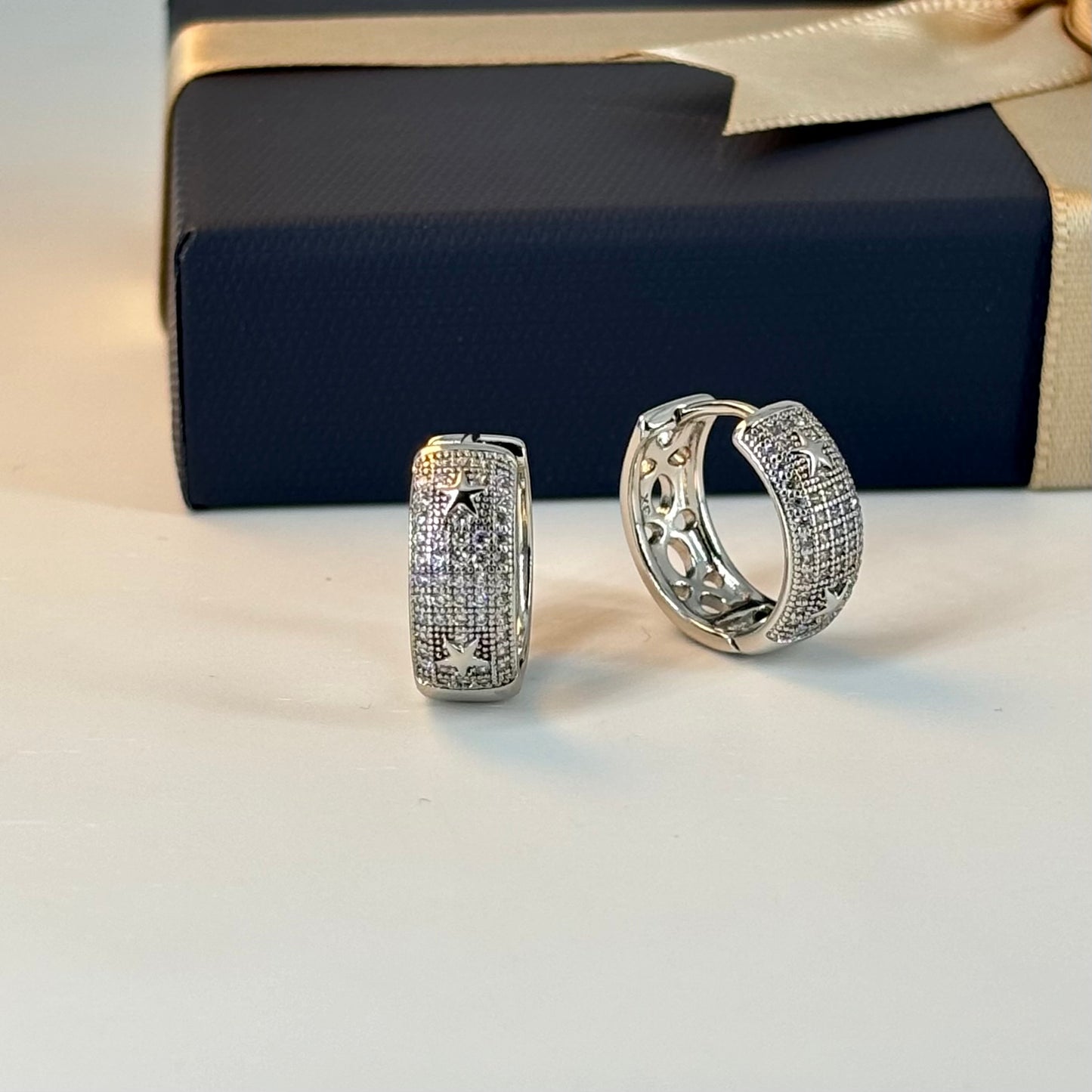 Celestial Star Huggie Earrings