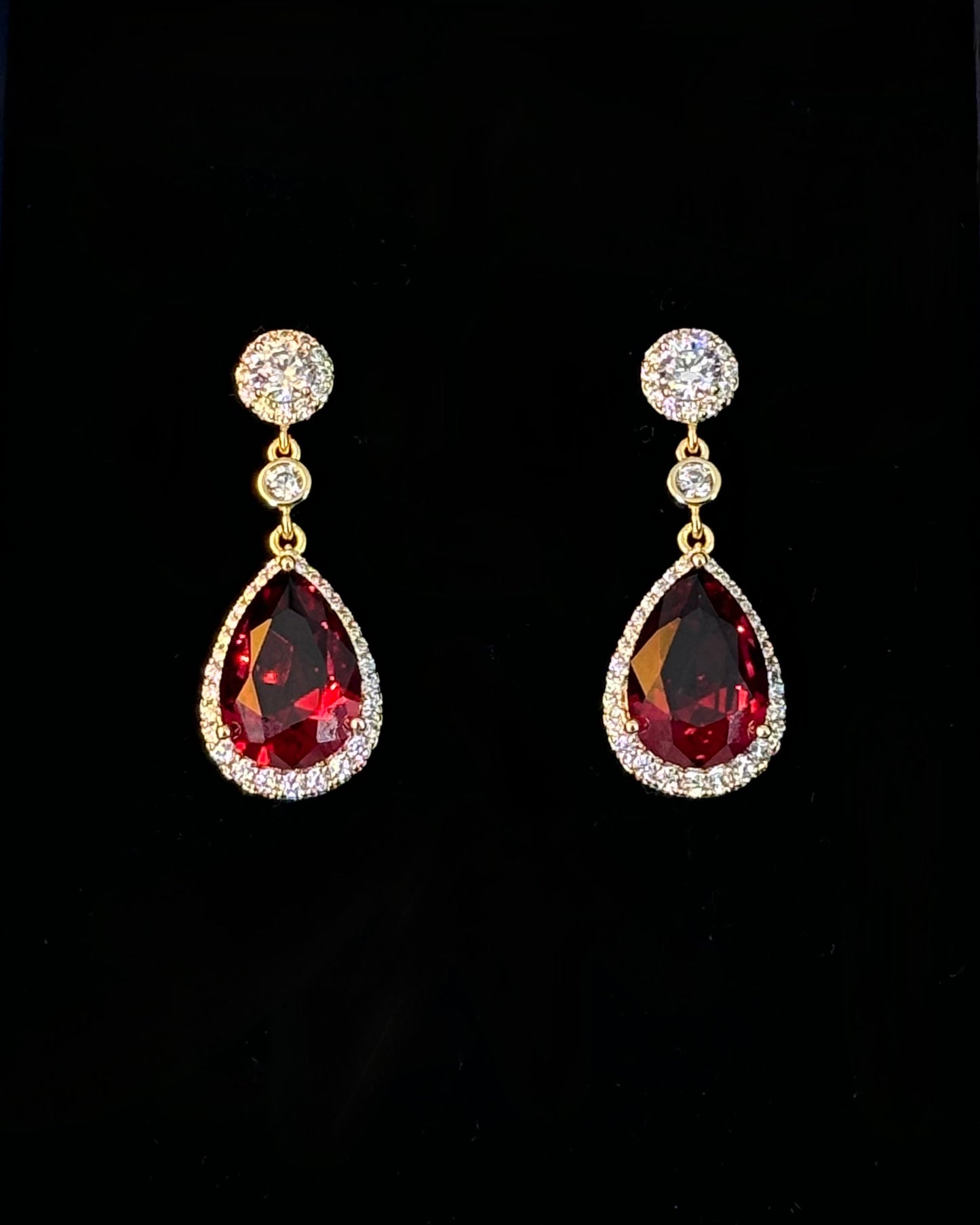 Ruby Teardrop Earrings